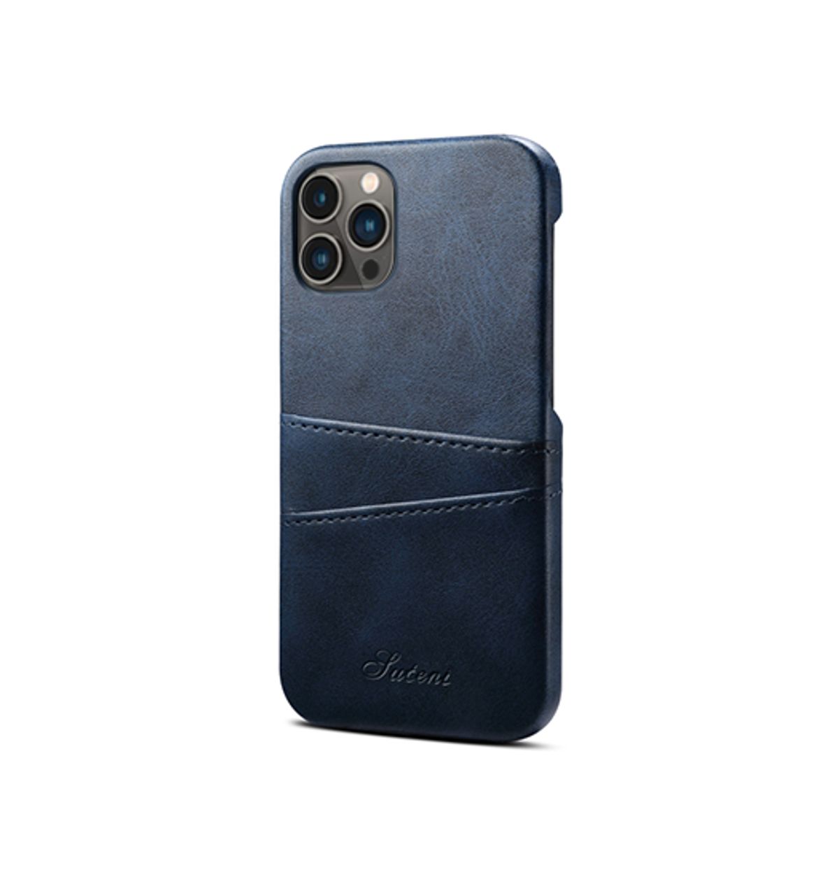 iPhone 13 Pro Max - NX Design Læder Cover M. Kortholder - Navy