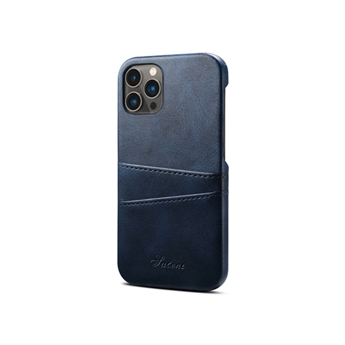 iPhone 13 Pro Max - NX Design&trade; Læder Cover M. Kortholder - Navy