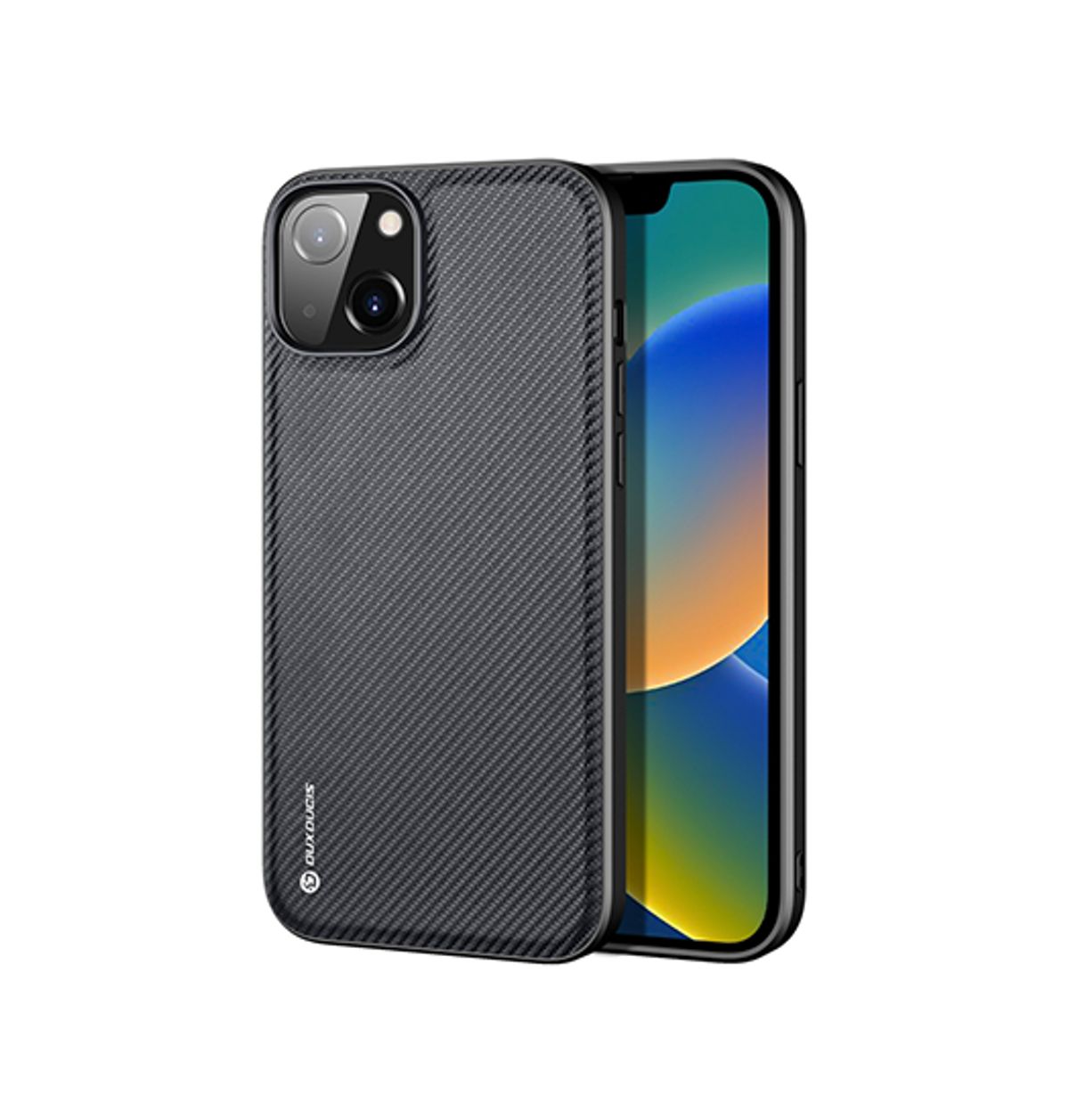 iPhone 14 - DUX DUCIS® Luxe Cover - Tekstil Design - Sort