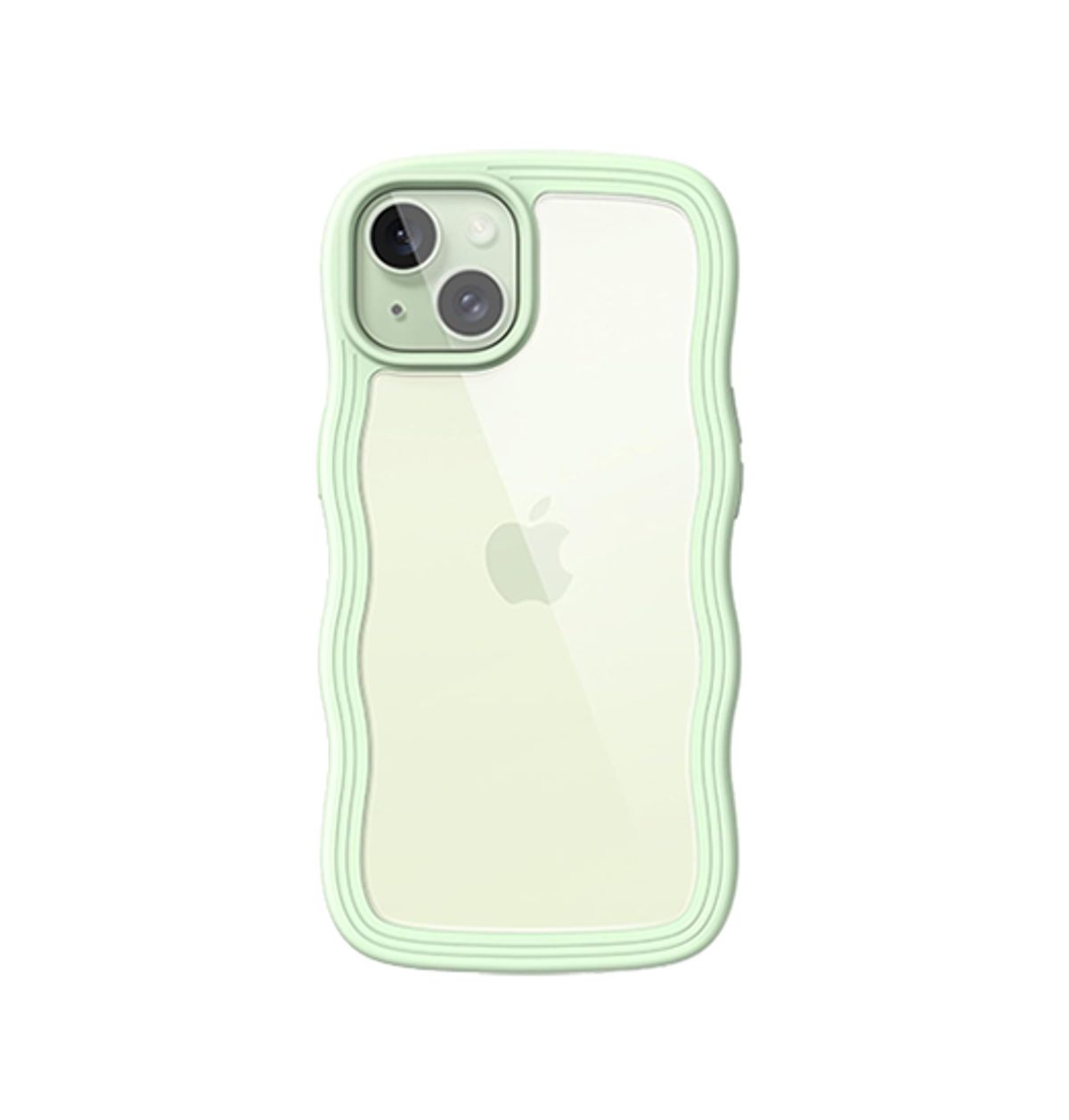 iPhone 14 Plus - DeLX&trade; Wave Frame Silikone Cover - Grøn