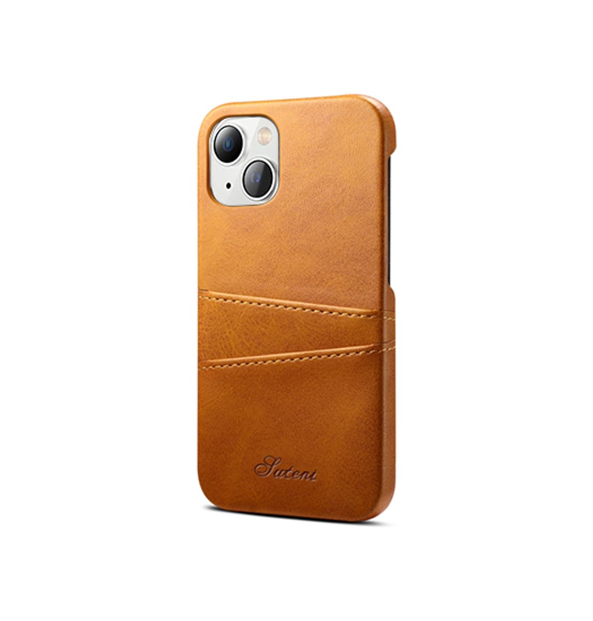 iPhone 14 Plus- NX Design&trade; Læder Cover M. Kortholder - Lysebrun