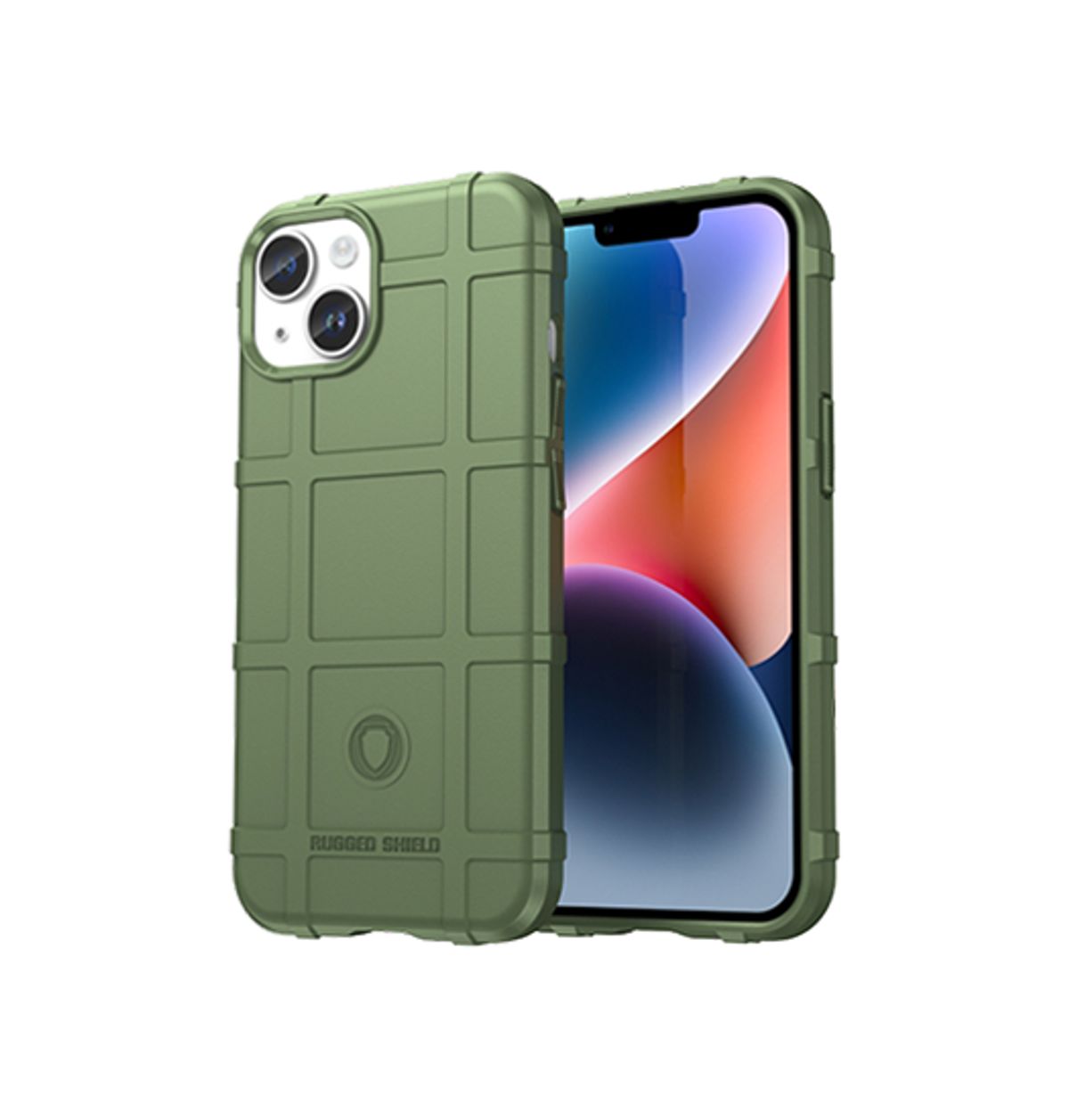 iPhone 14 Plus - RUGGED SHIELD&trade; Stødsikkert Håndværker Cover - Grøn