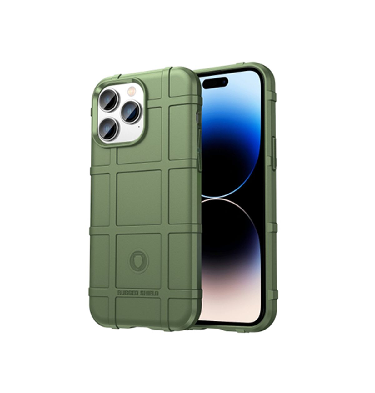 iPhone 14 Pro - RUGGED SHIELD&trade; Stødsikkert Håndværker Cover - Grøn