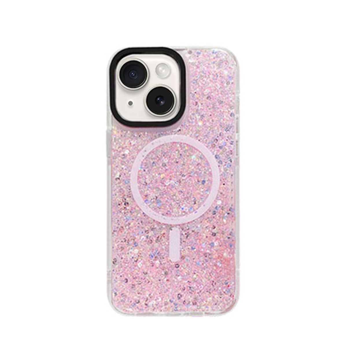 iPhone 15 - MagSafe Glimmer Silikone Cover - Pink