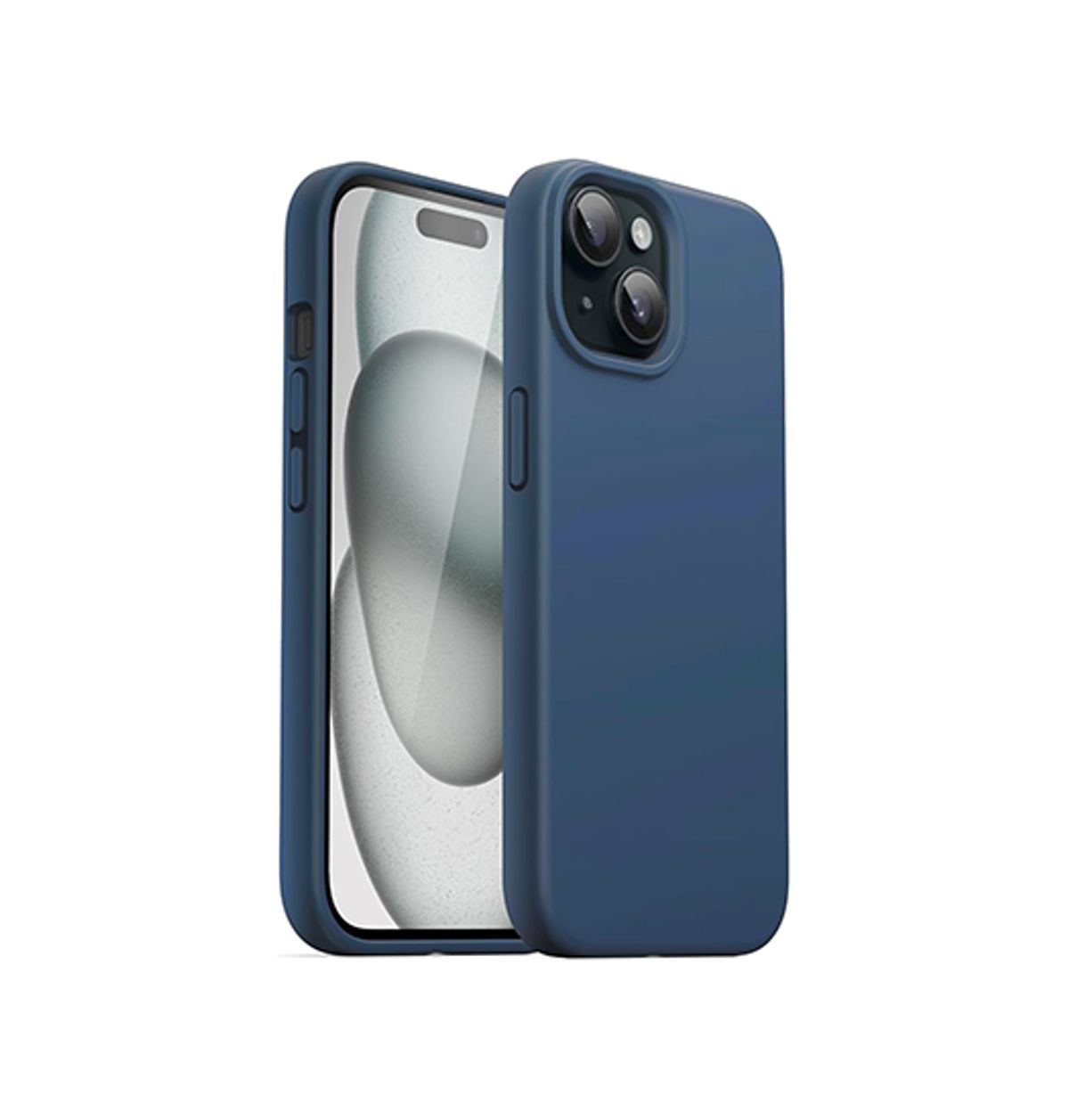 iPhone 15 Plus - Deluxe&trade; Soft Touch Silikone Cover - Blå