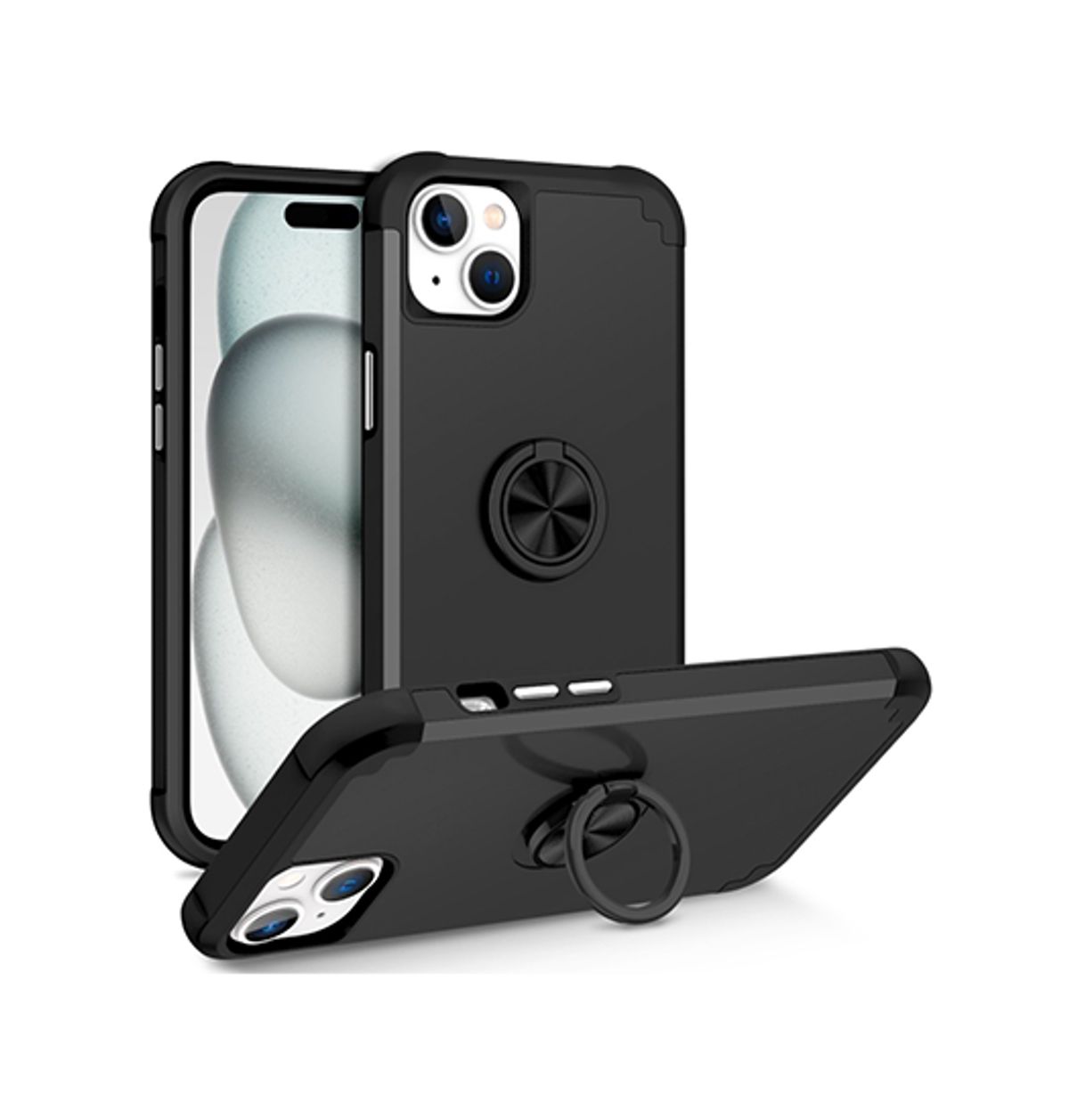 iPhone 15 Plus - DelX&trade; Håndværker Cover M. Ringholder - Sort