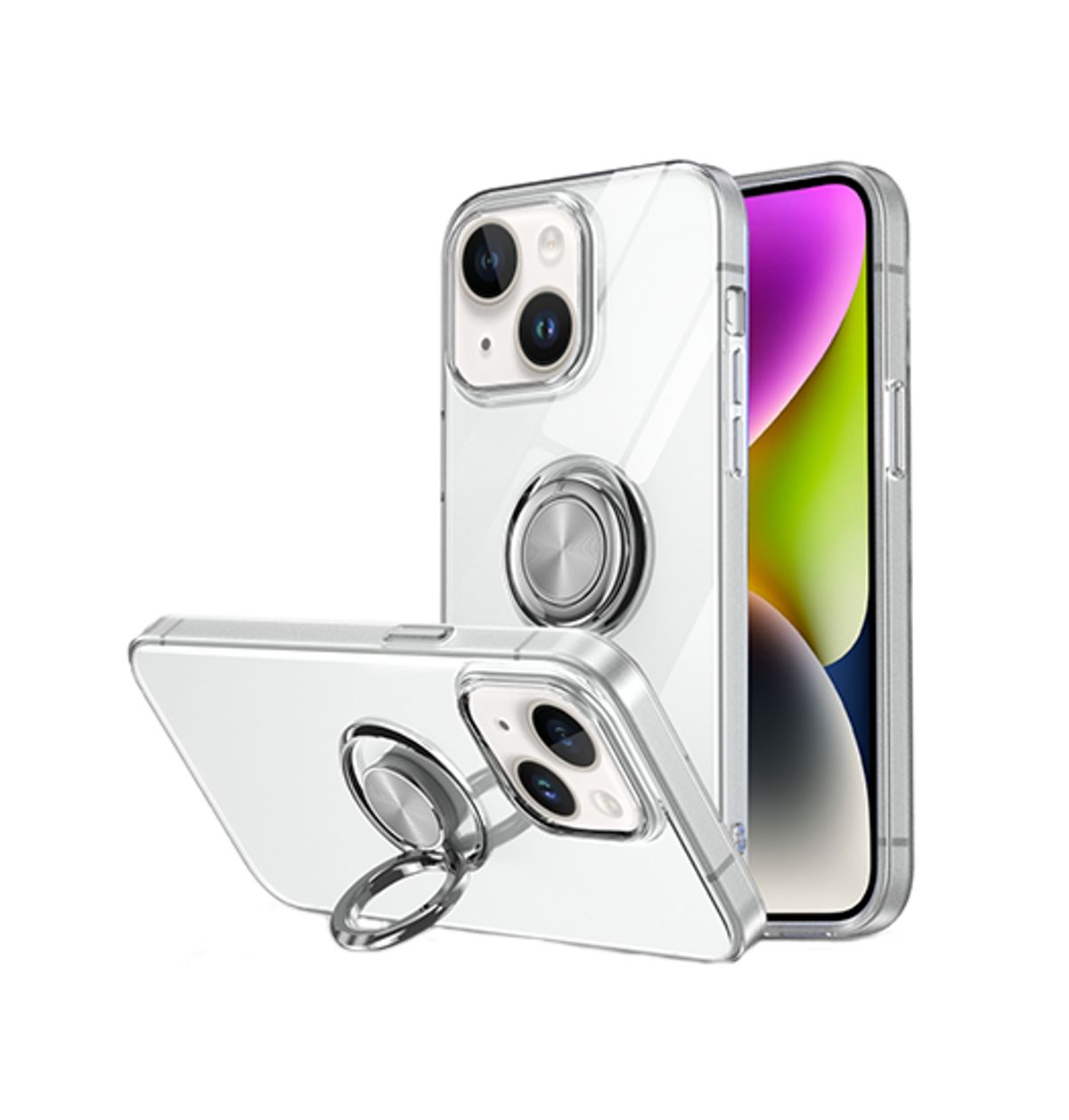 iPhone 15 Plus - DeLX&trade; Silikone Cover M. Ring - Gennemsigtig