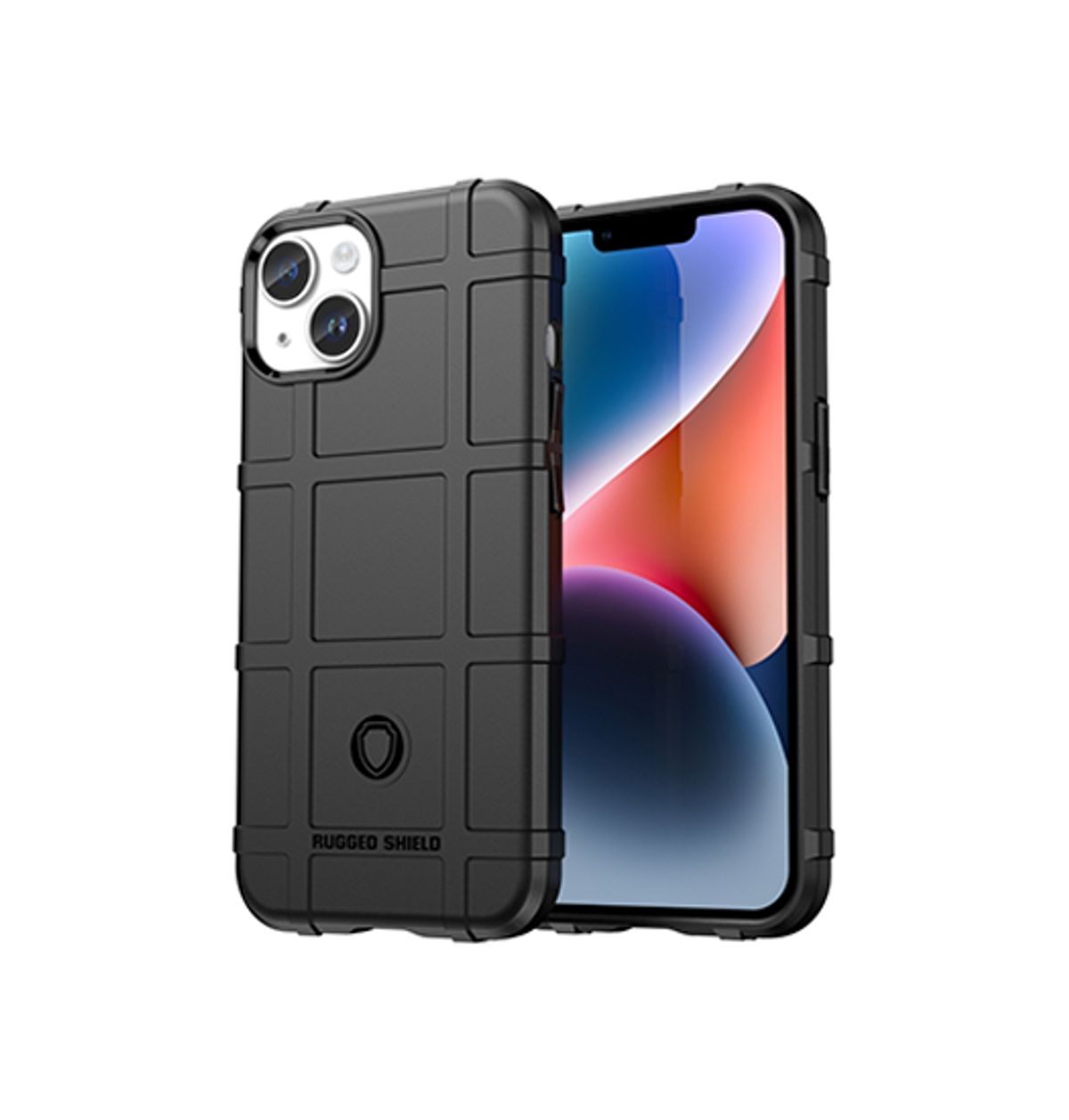 iPhone 15 Plus - RUGGED SHIELD&trade; Stødsikkert Håndværker Cover - Sort