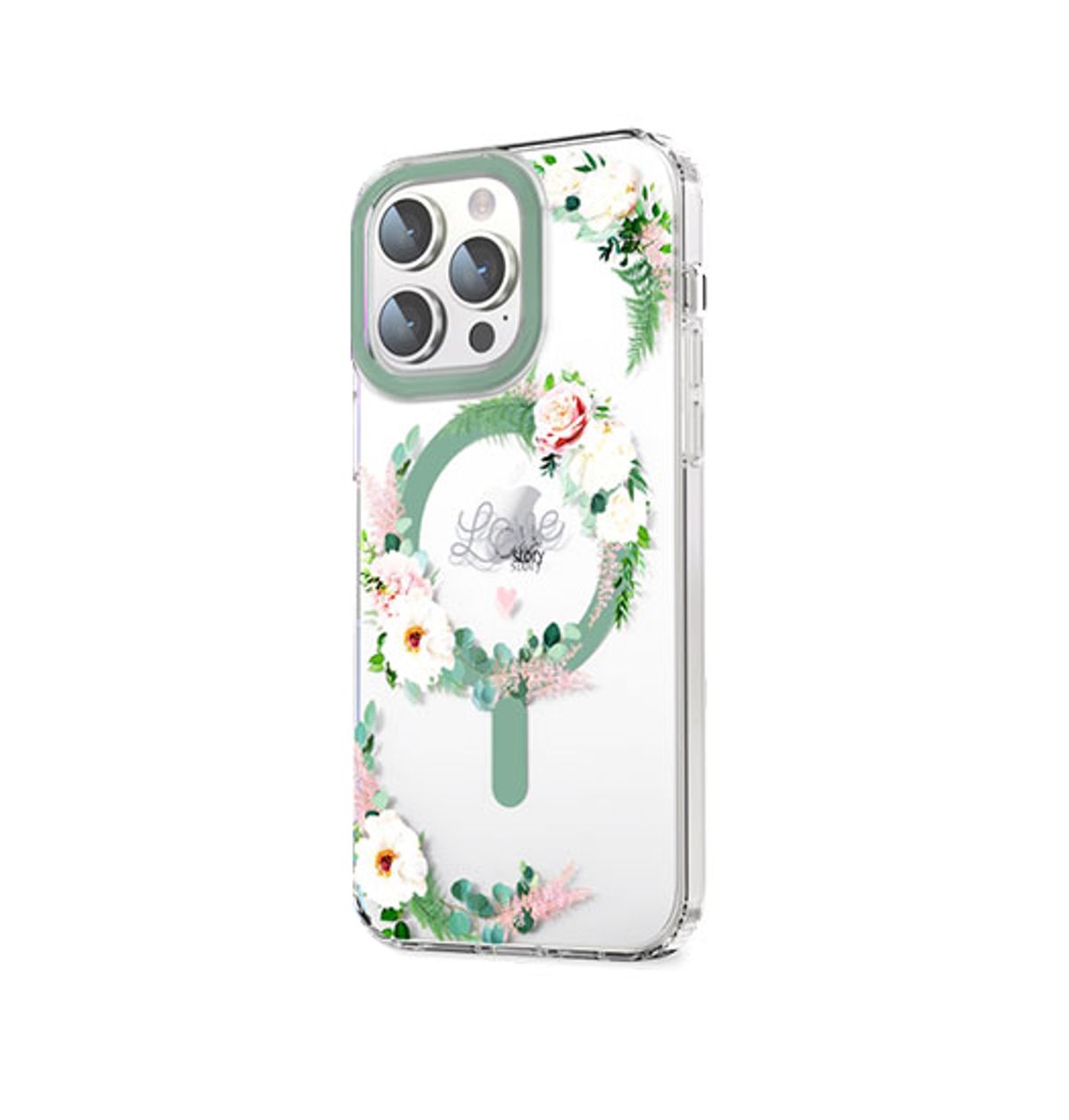 iPhone 15 Pro - LUX&trade; MagSafe Silikone Cover - Floral