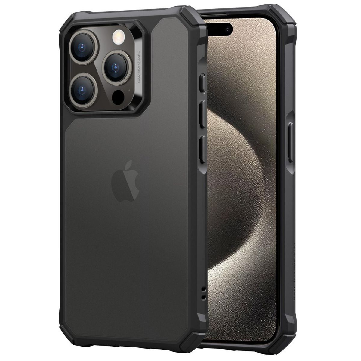 iPhone 15 Pro Max - ESR Air Armor Hybrid cover - Frosted sort