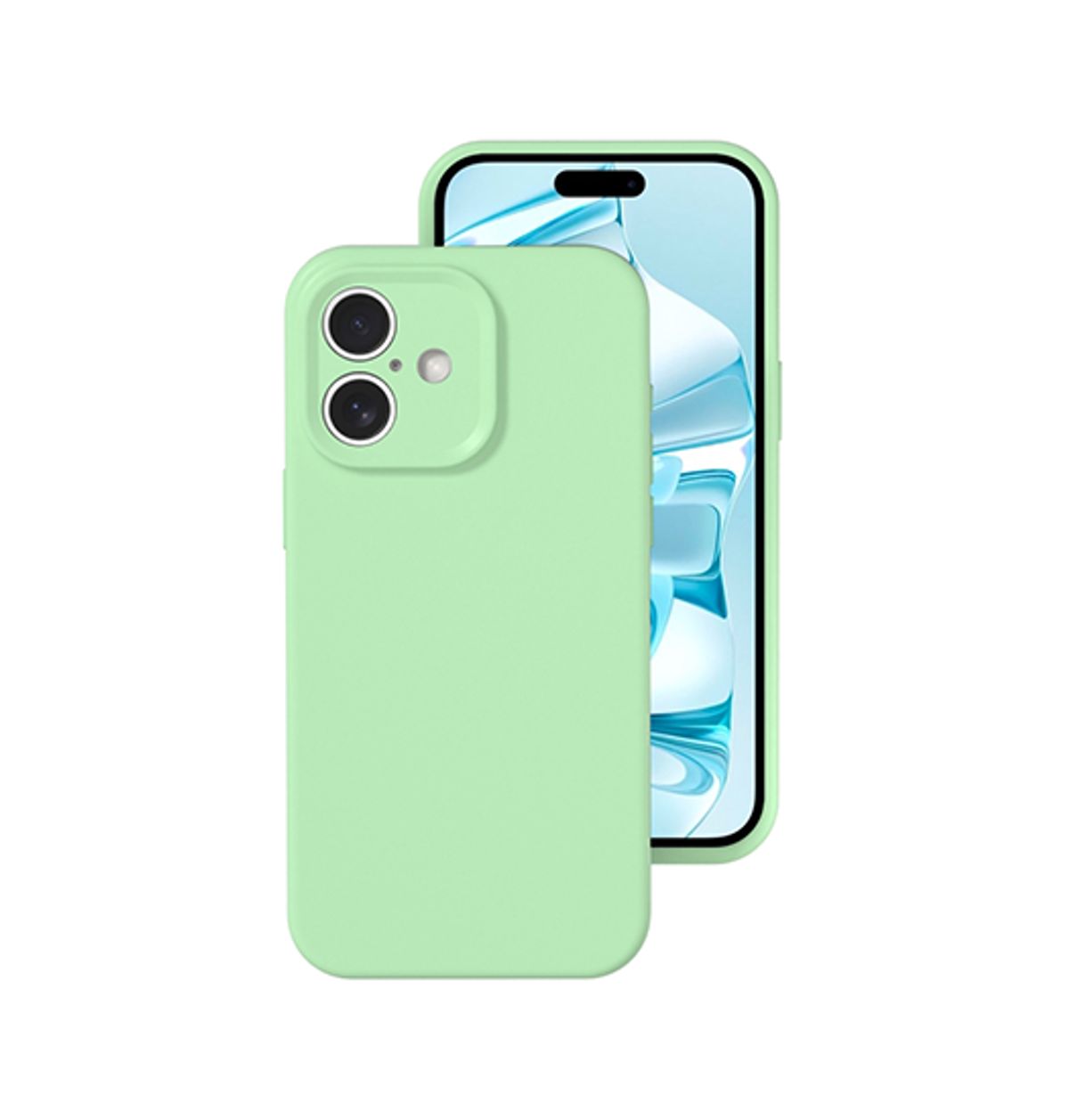 iPhone 16 - Deluxe&trade; Jelly Silikone Cover - Mint Grøn