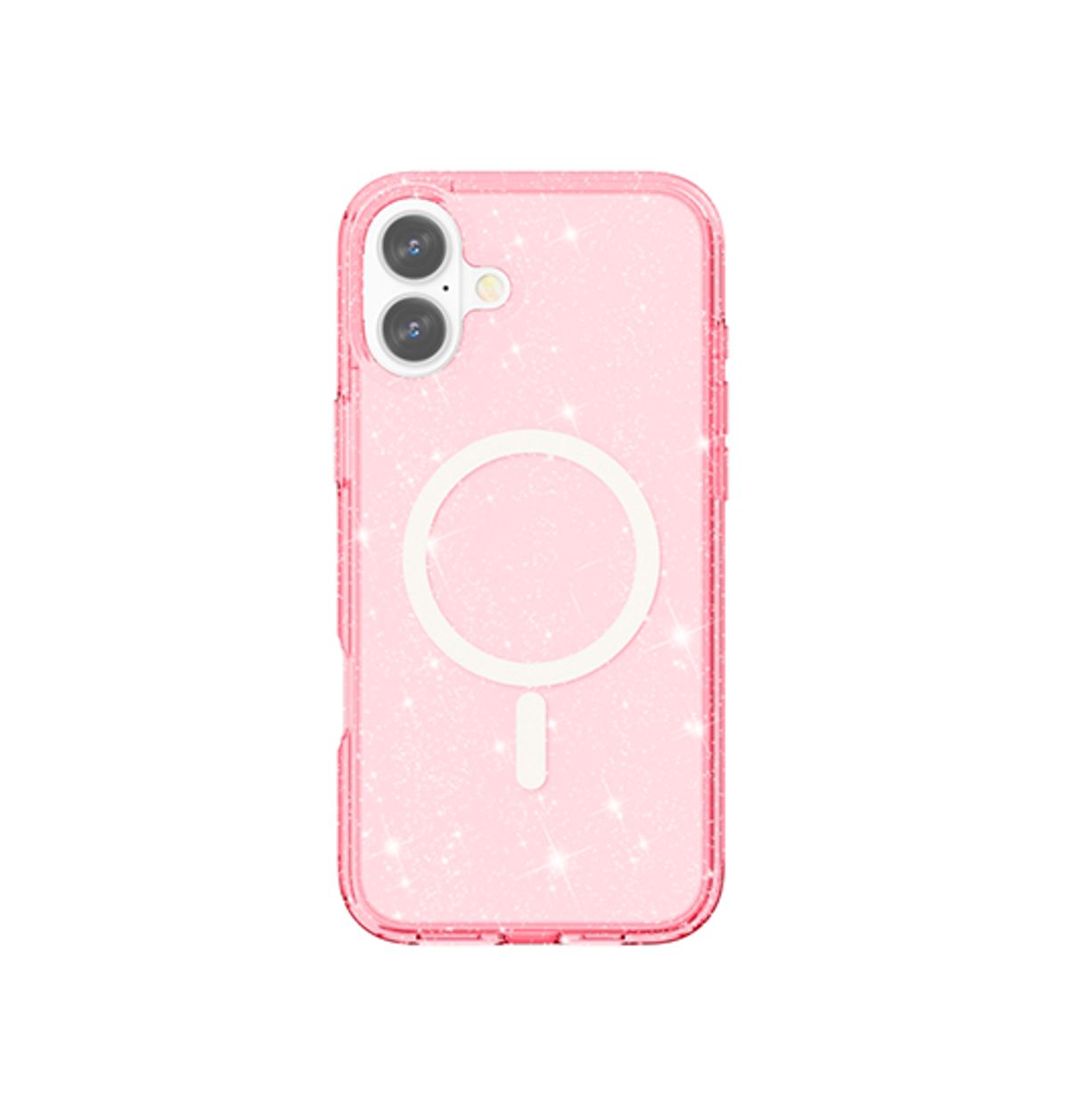 iPhone 16 - DeLX&trade; Glitter Silikone Cover M. MagSafe - Pink