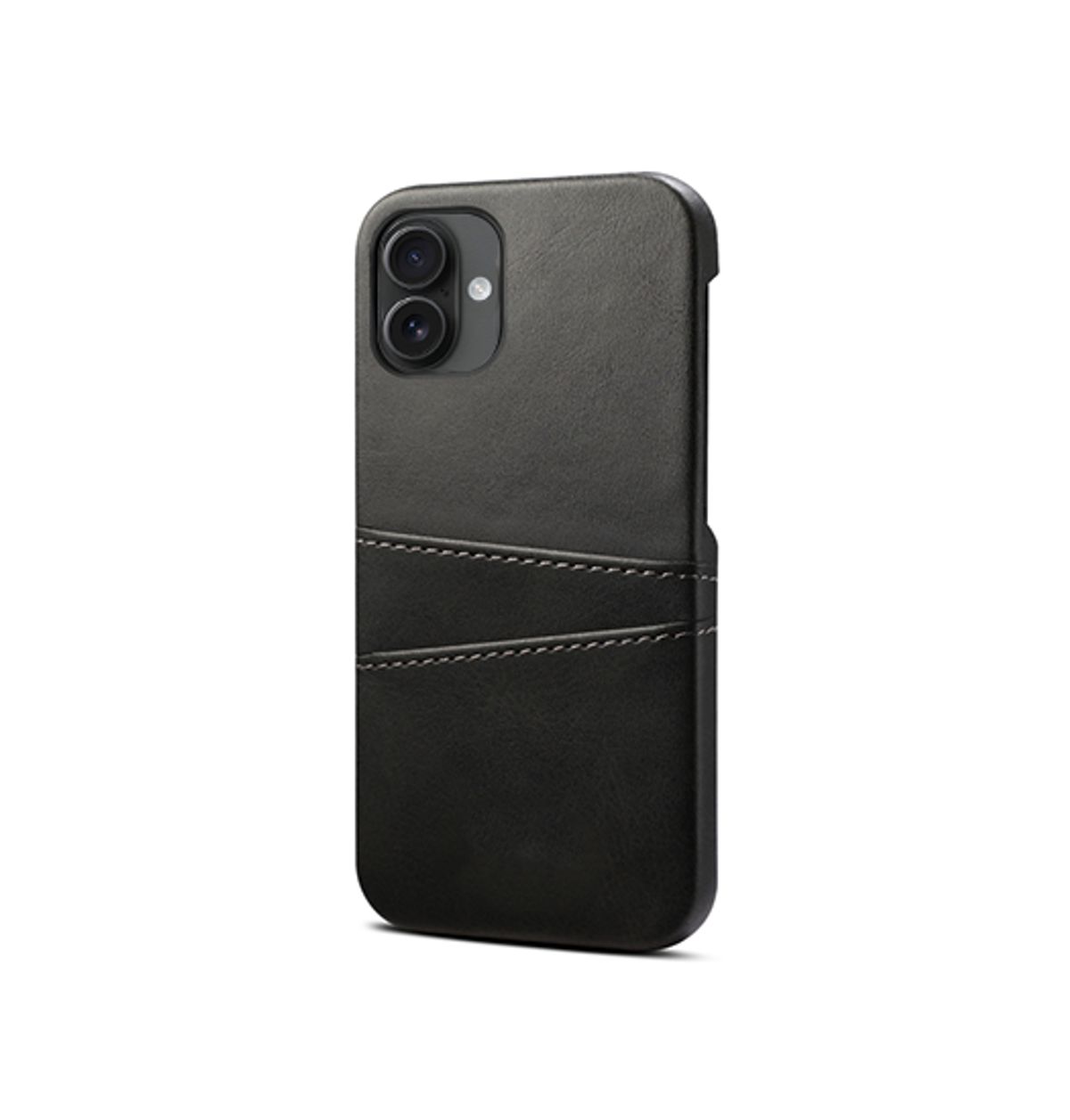 iPhone 16 - NX Design&trade; Læder Cover M. Kortholder - Sort