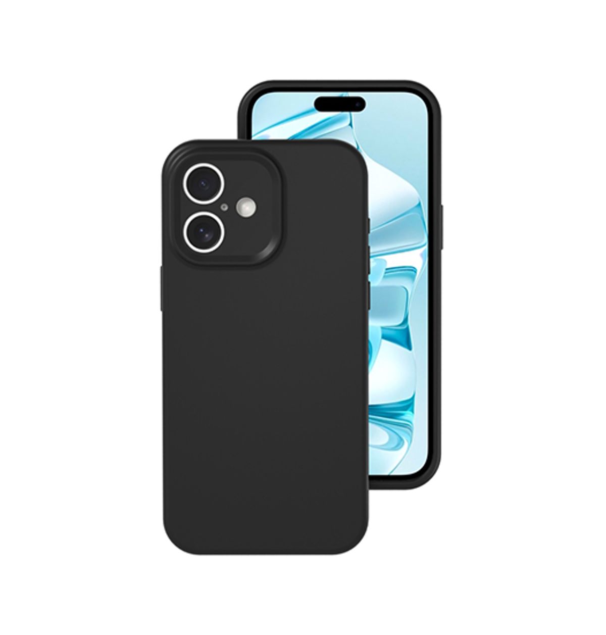 iPhone 16 Plus - Deluxe&trade; Jelly Silikone Cover - Sort