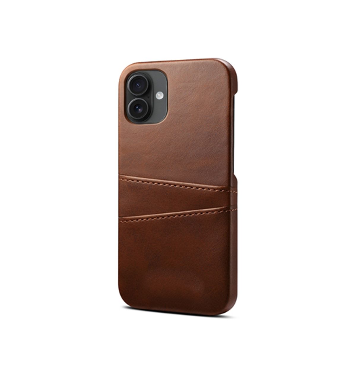 iPhone 16 Plus - NX Design Læder Cover M. Kortholder - Brun