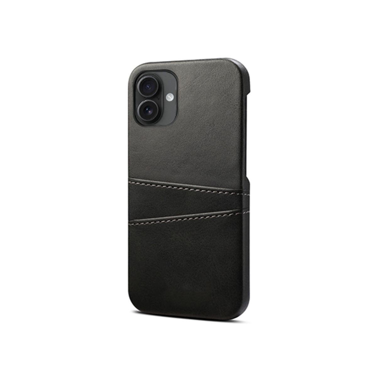 iPhone 16 Plus - NX Design&trade; Læder Cover M. Kortholder - Sort