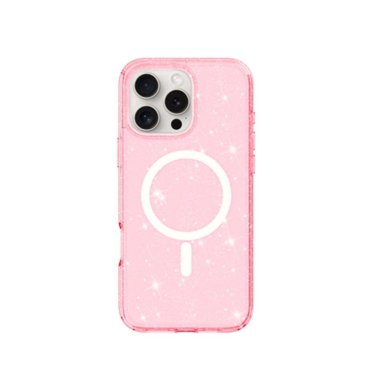 iPhone 16 Pro - DeLX&trade; Glitter Silikone Cover M. MagSafe - Pink