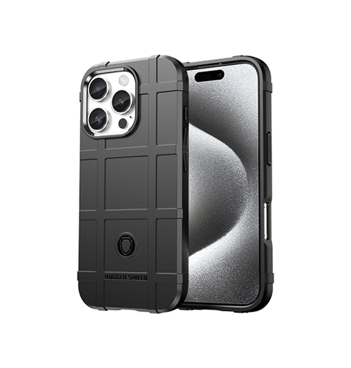 iPhone 16 Pro Max - RUGGED SHIELD&trade; Stødsikkert Håndværker Cover - Sort