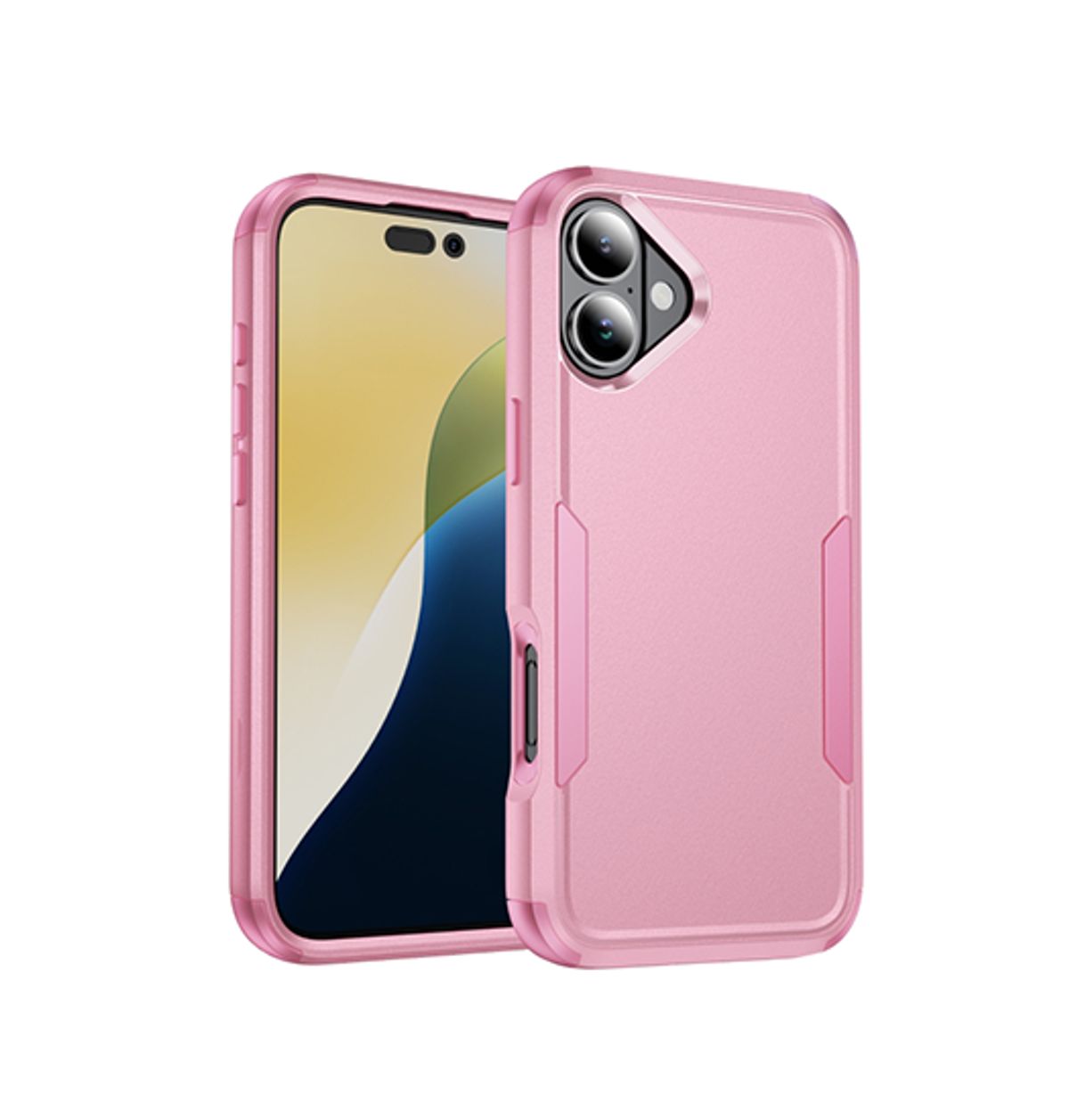 iPhone 16 - REALIKE&trade; Pro Stødsikkert Håndværker Cover - Pink