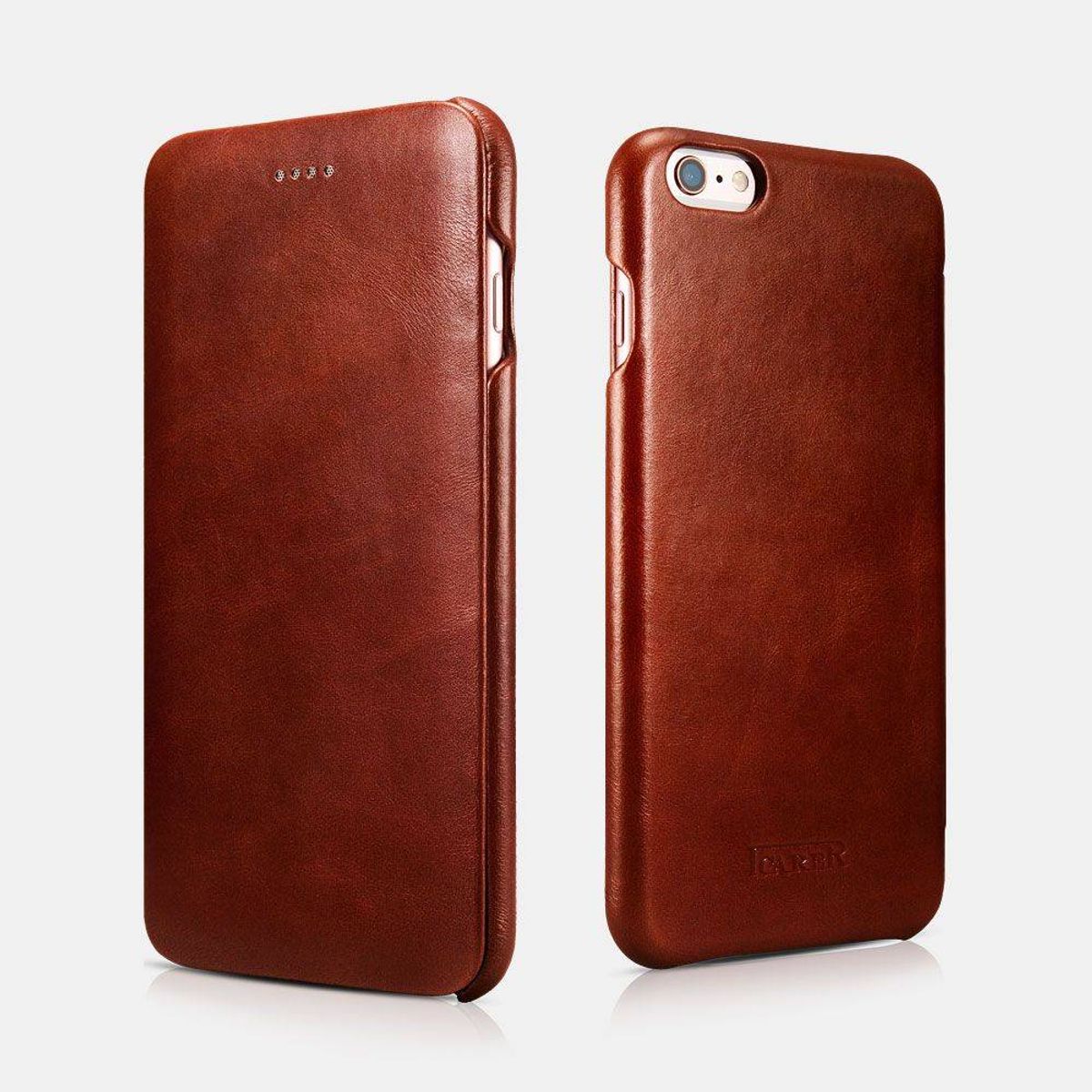 iPhone 6 Plus / 6s Plus - ICARER Vintage ægte læder cover - Brun