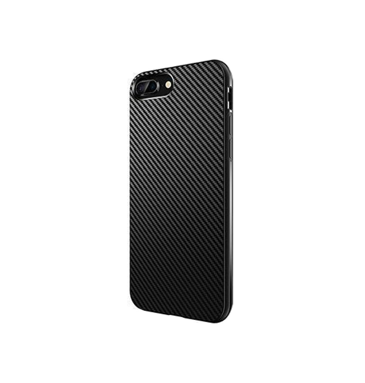 iPhone 7/8 Plus - MaxGear Carbon Fiber Beskyttelse Cover - Sort