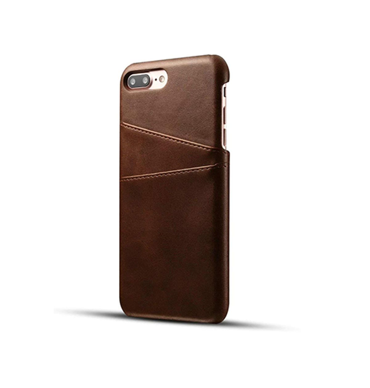 iPhone 7/8 Plus - NX Design Læder Bagcover Pung - Brun