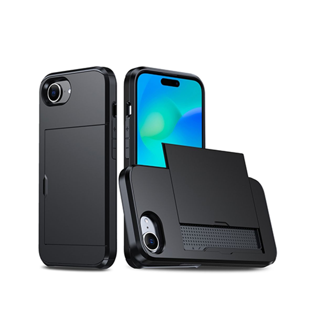 iPhone 7/8/SE(2020/2022) - Deluxe&trade; Håndværker Cover M. Kortholder - Sort