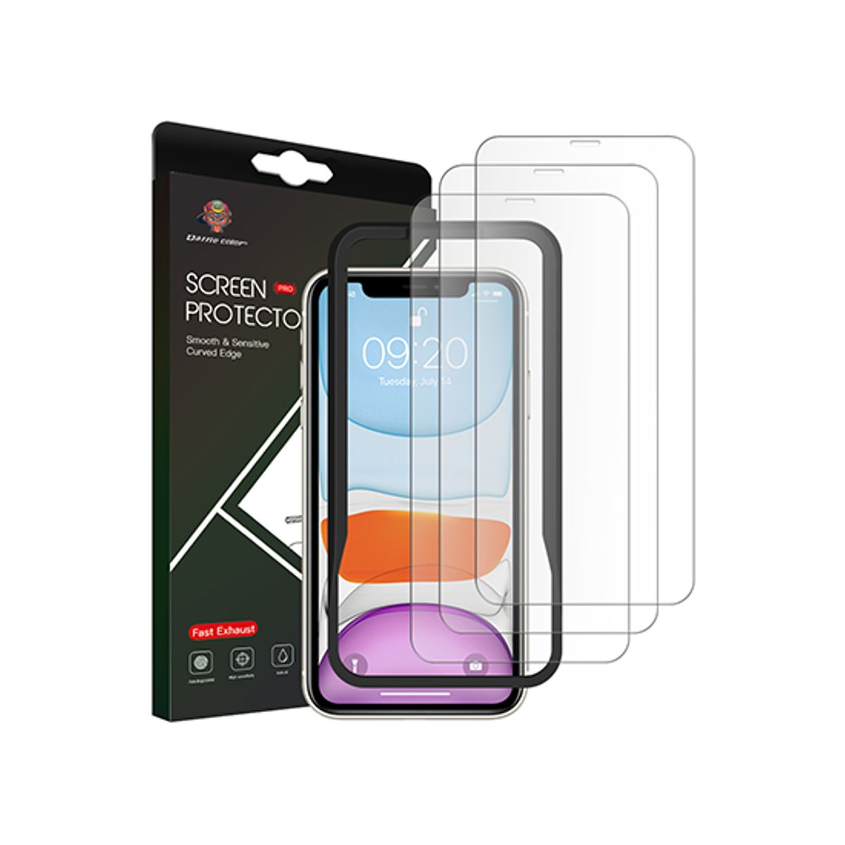 iPhone X/XS - Dazzle Color&trade; Beskyttelsesglas Pakke - 3 Stk