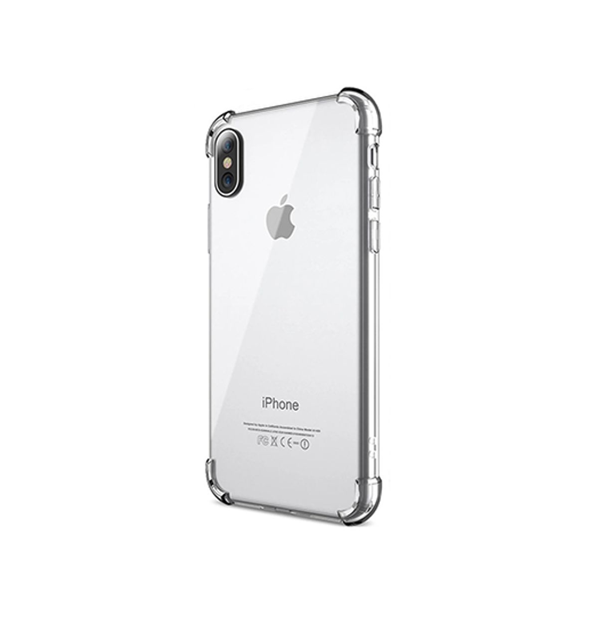 iPhone X/Xs - Silent Stødsikker Silikone Cover - Gennemsigtig