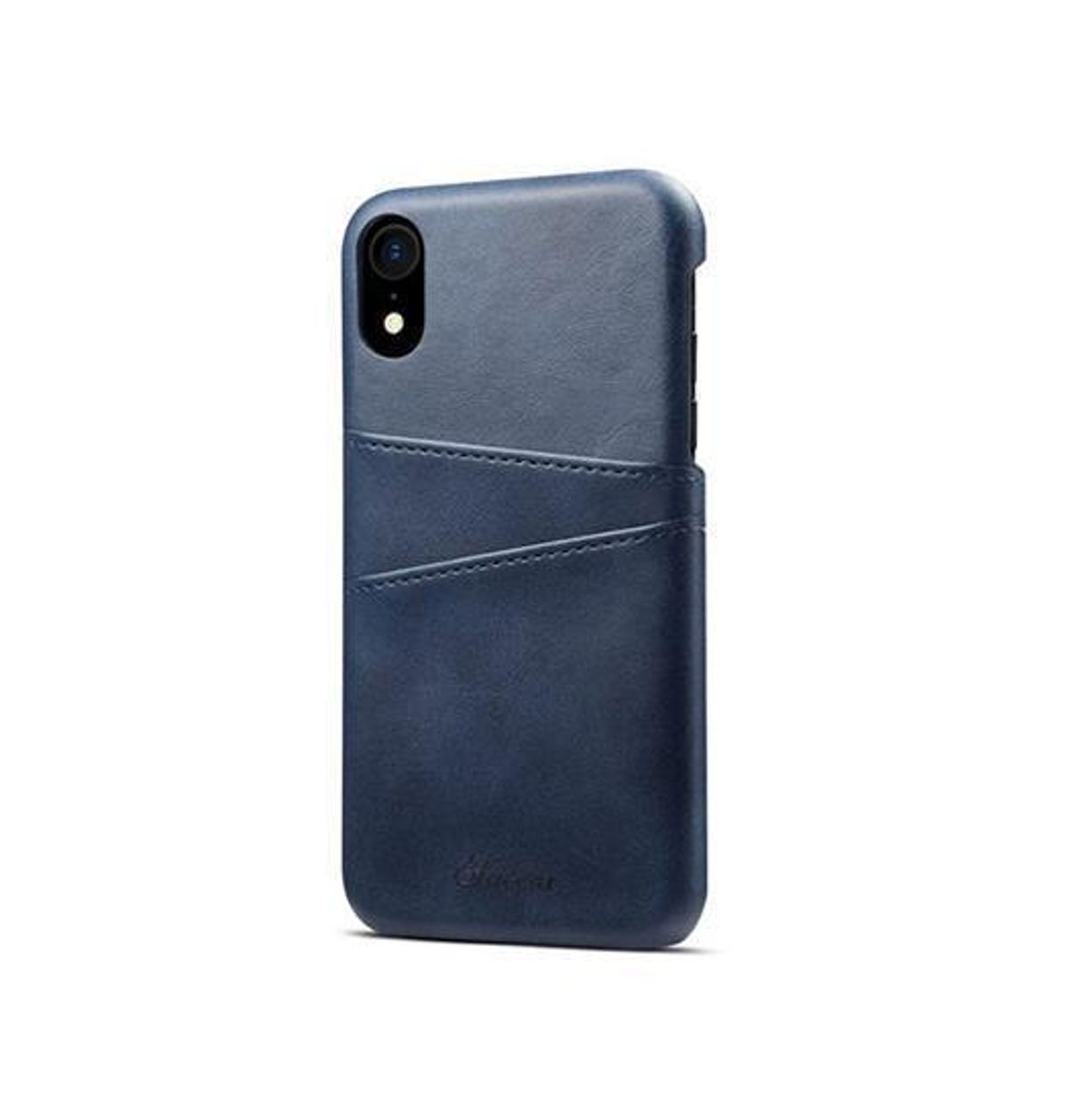 iPhone XR - NX Design Læder Cover M. Kortholder - Blå