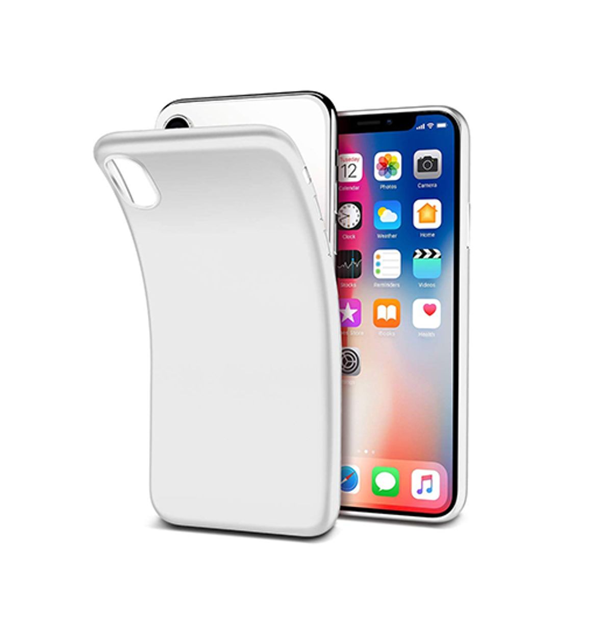 iPhone XR - PRO+ Design Mat Slim Silikone Cover - Hvid/Gennemsigtig