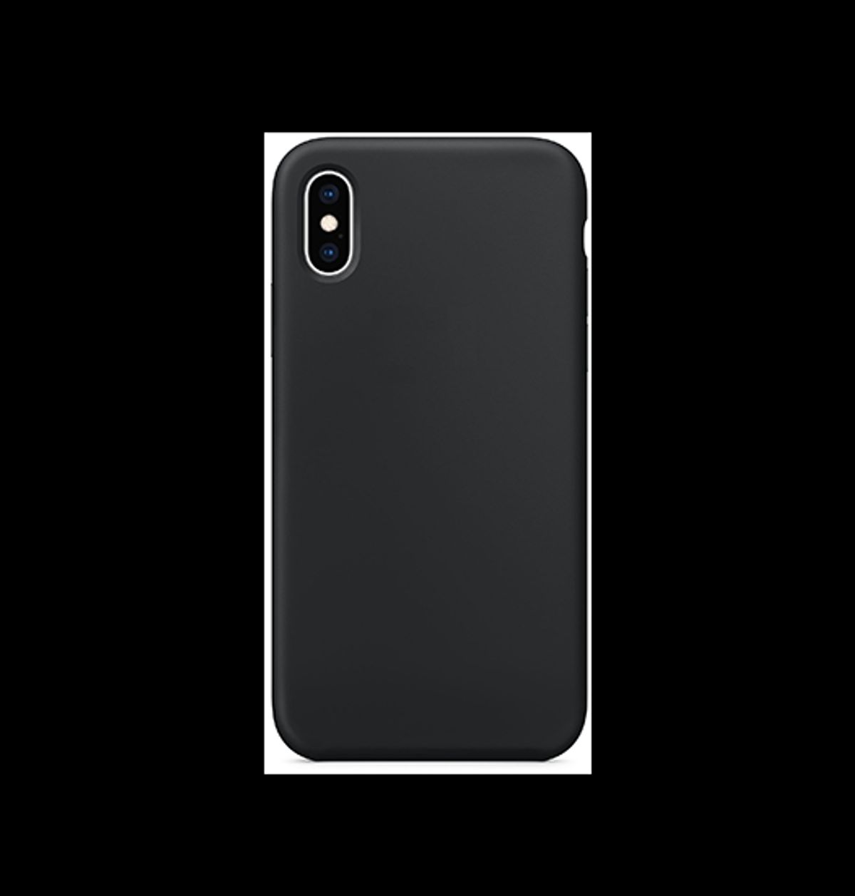 iPhone XS Max - Deluxe&trade; Soft Touch Silikone Cover - Sort