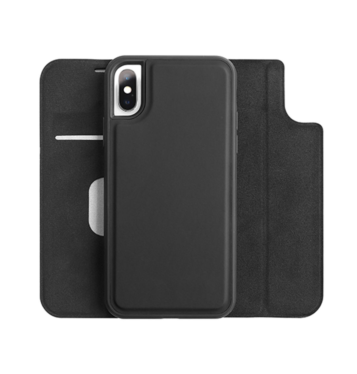 iPhone XS Max - FolioPro 2-i-1 Etui M. Magnetisk Aftageligt Cover - Sort