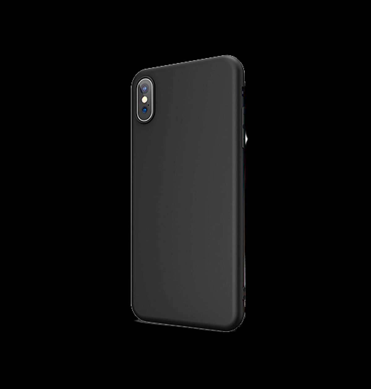 iPhone XS Max - Novo Frosted Matte Slim Silikone Cover - Sort