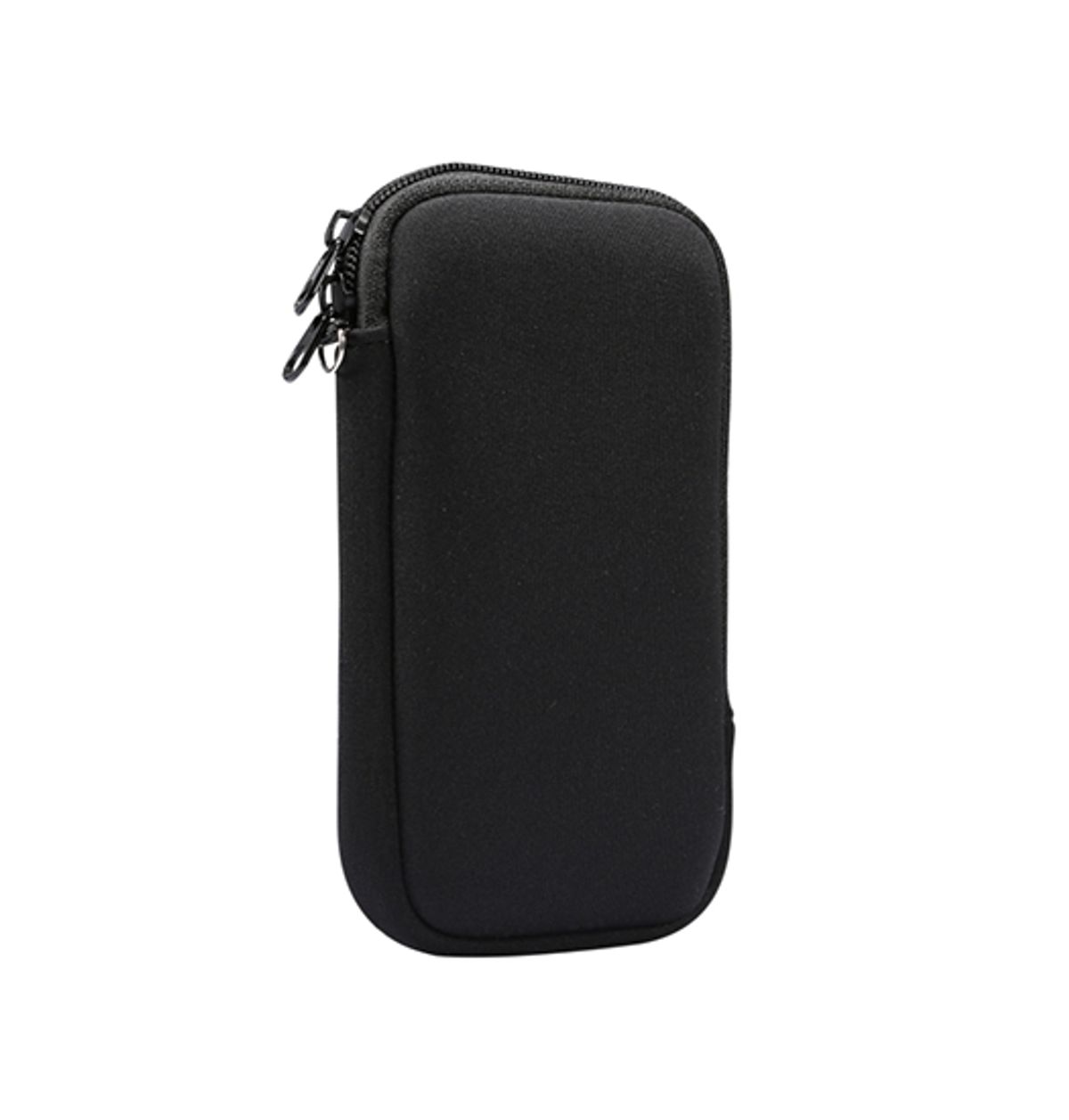 iPhone XS Max - Simple Nylon Sleeve Etui M. Lynlås - Jet Black