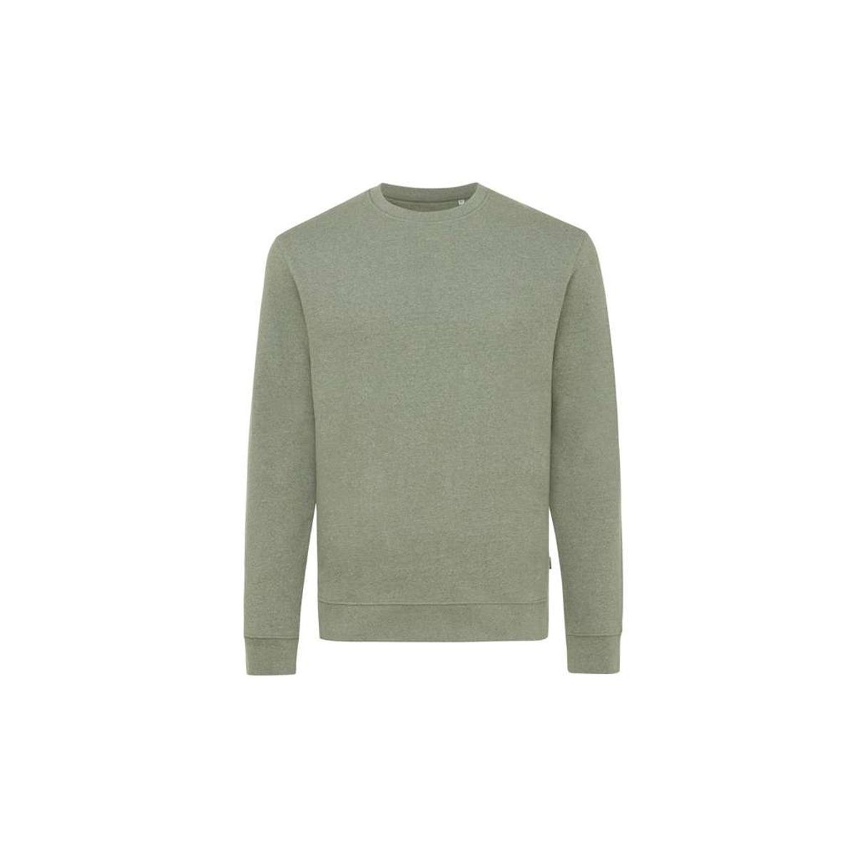 Iqoniq Denali Crew Neck i Ufarvet Genanvendt Bomuld, Heather Green