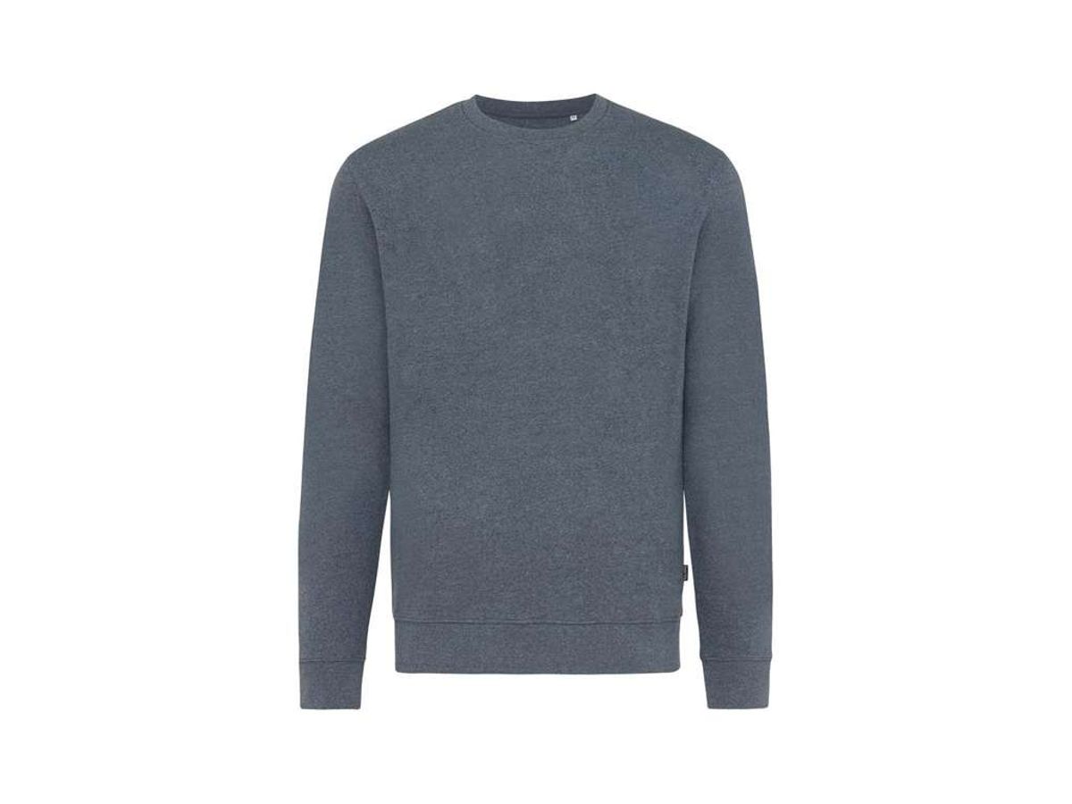 Iqoniq Denali Crew Neck i Ufarvet Genanvendt Bomuld, Heather Navy