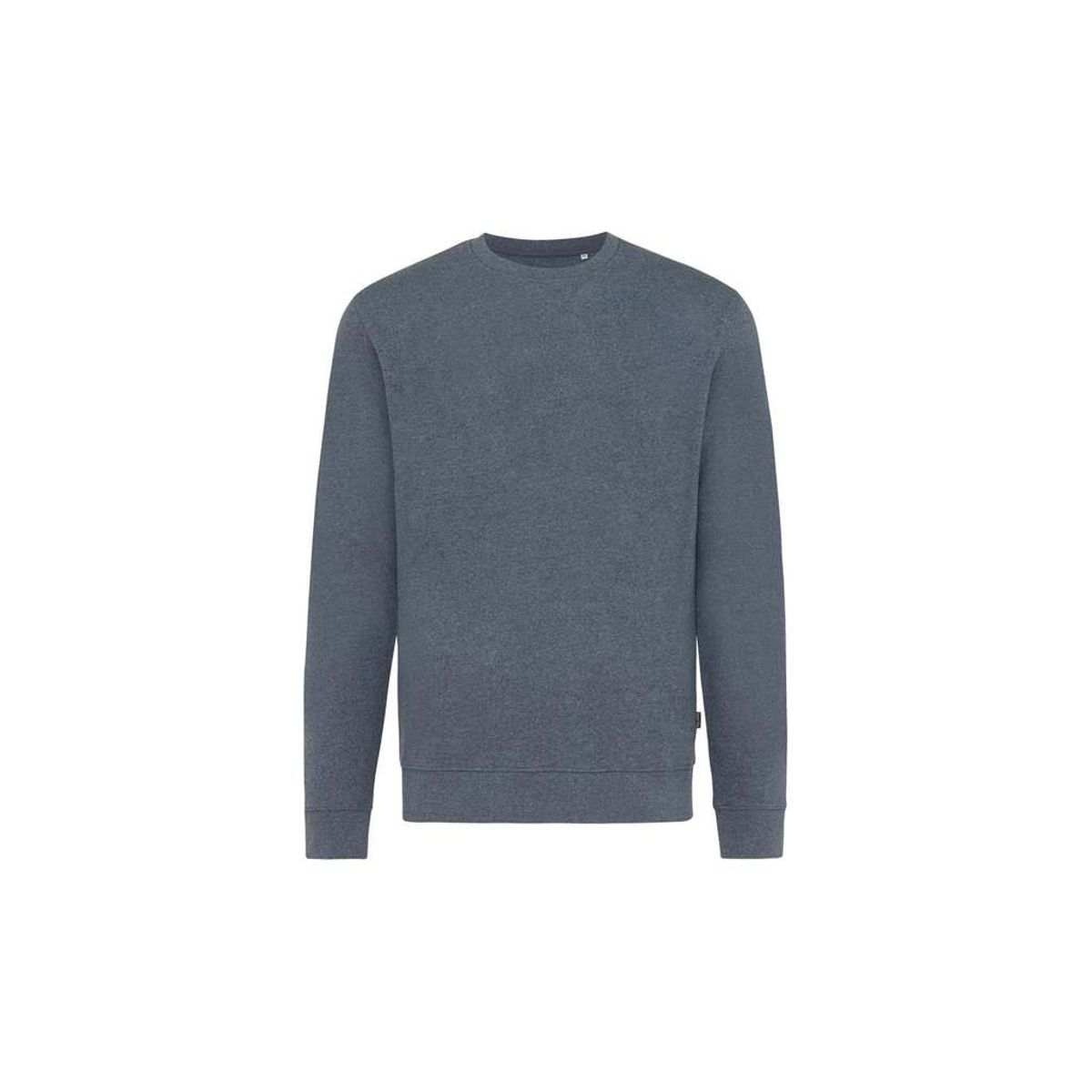 Iqoniq Denali Crew Neck i Ufarvet Genanvendt Bomuld, Heather Navy