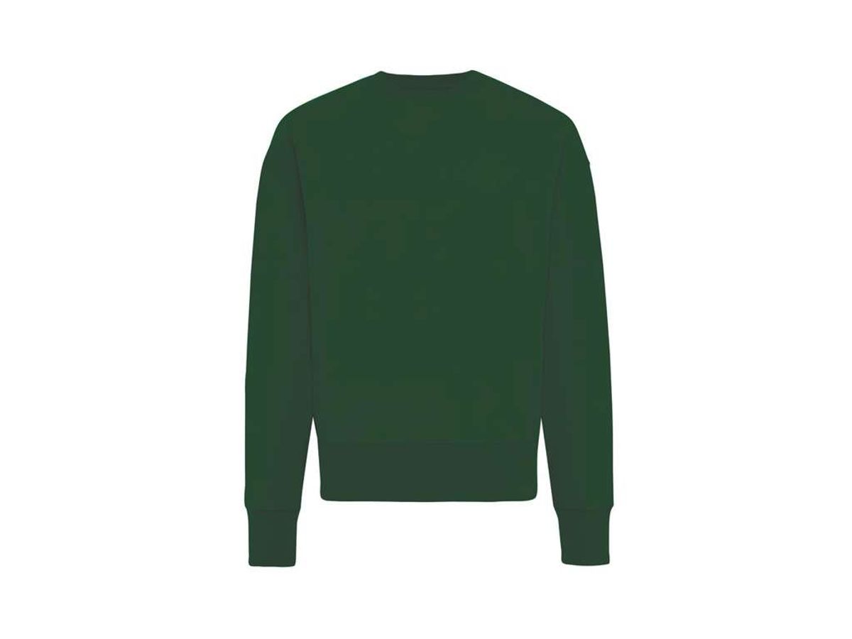 Iqoniq Kruger Afslappet Crew Neck i Genanvendt Bomuld, Forest Green