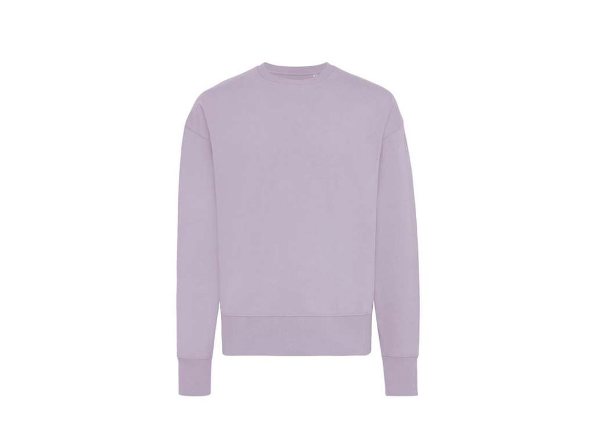 Iqoniq Kruger Afslappet Crew Neck i Genanvendt Bomuld, Lavender