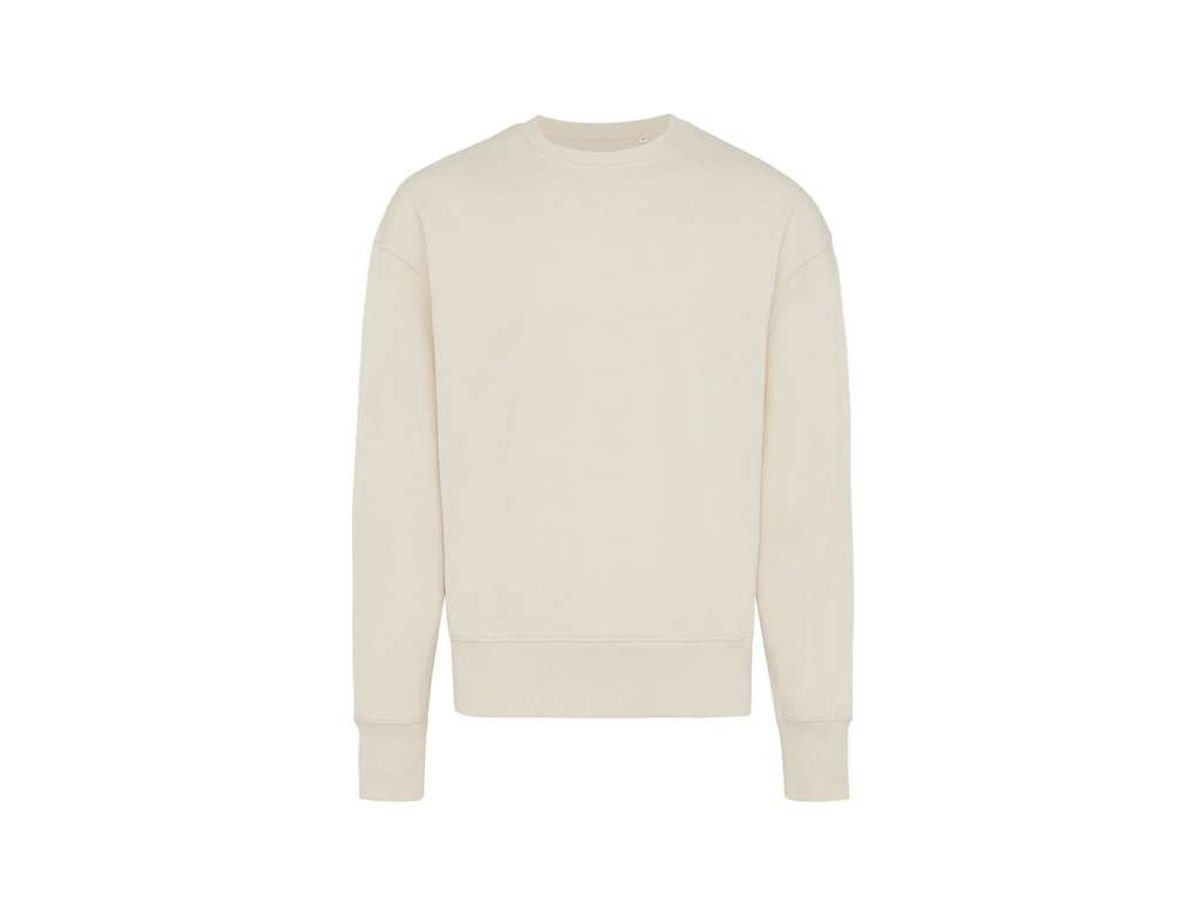 Iqoniq Kruger Afslappet Crew Neck i Genanvendt Bomuld, Natural raw