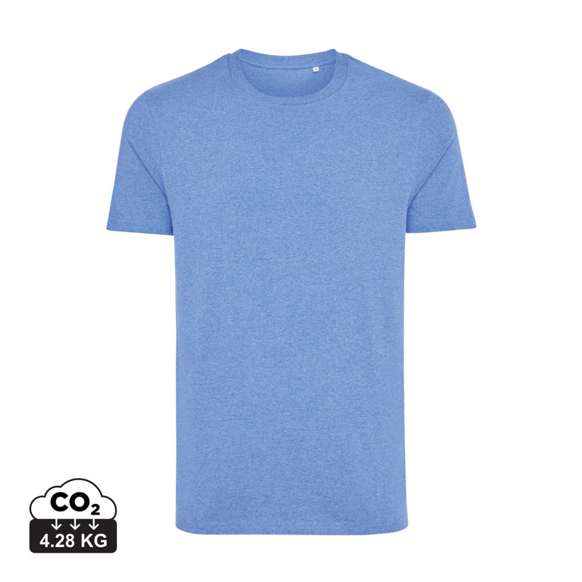 Iqoniq Manuel Ufarvet T-shirt i Genanvendt Bomuld, Heather Blue