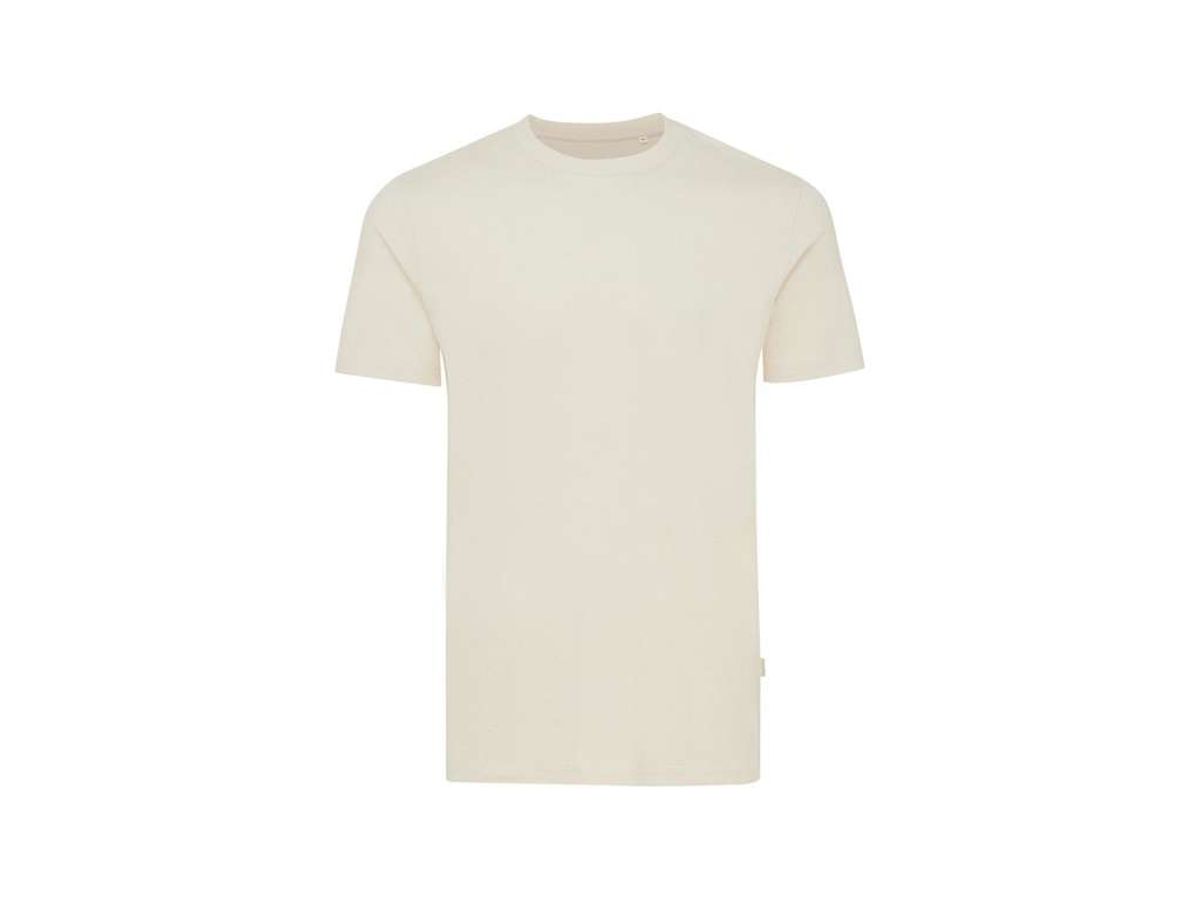 Iqoniq Manuel Ufarvet T-shirt i Genanvendt Bomuld, Natural raw