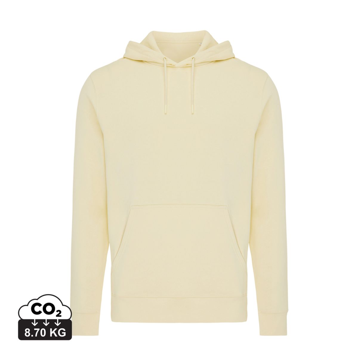 Iqoniq Rila Letvægts Hoodie i Genanvendt Bomuld, Cream Yellow