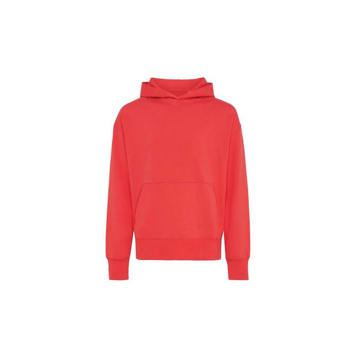 Iqoniq Yoho Afslappet Hoodie i Genanvendt Bomuld, Luscious red