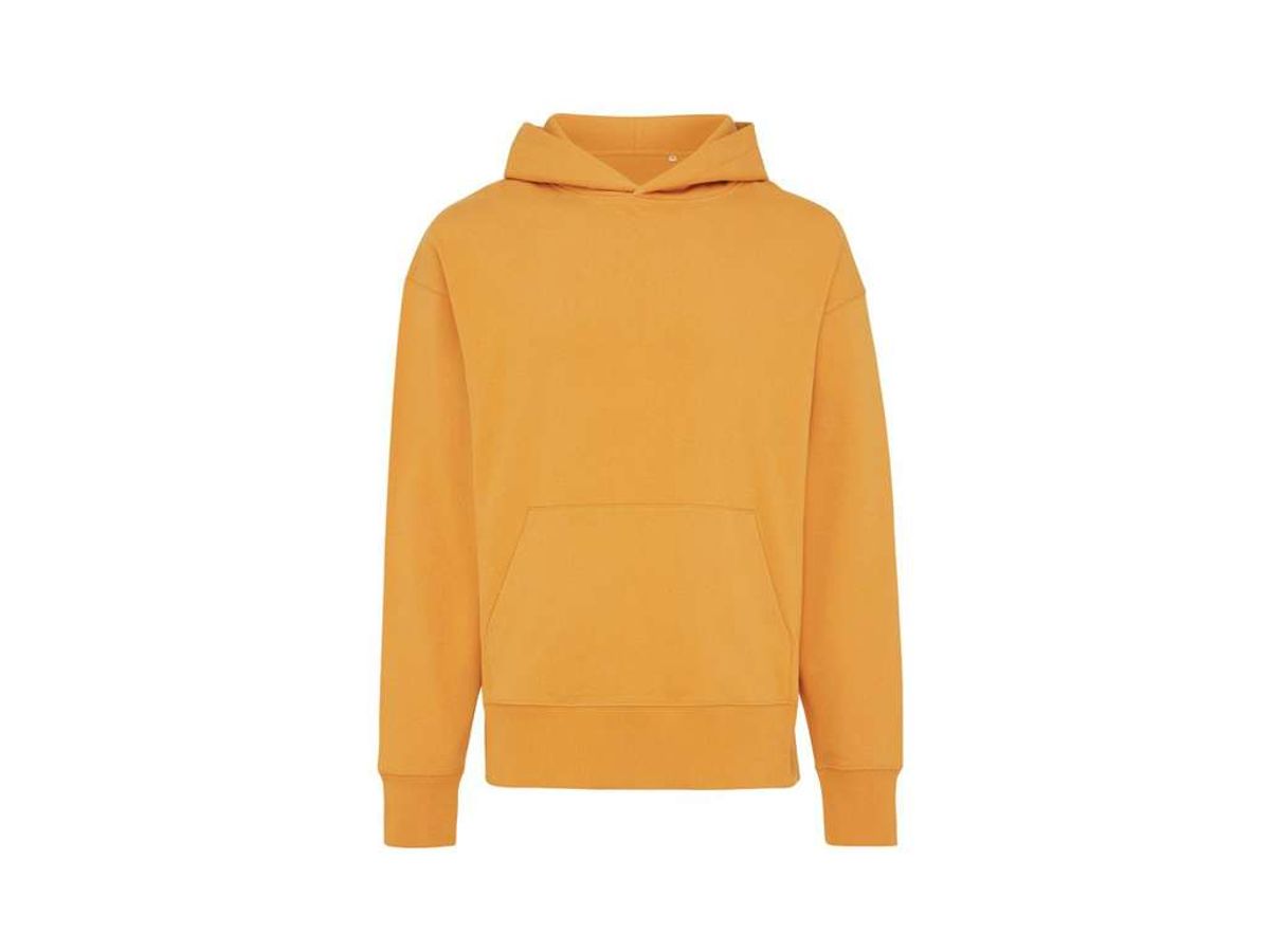 Iqoniq Yoho Afslappet Hoodie i Genanvendt Bomuld, Sundial Orange