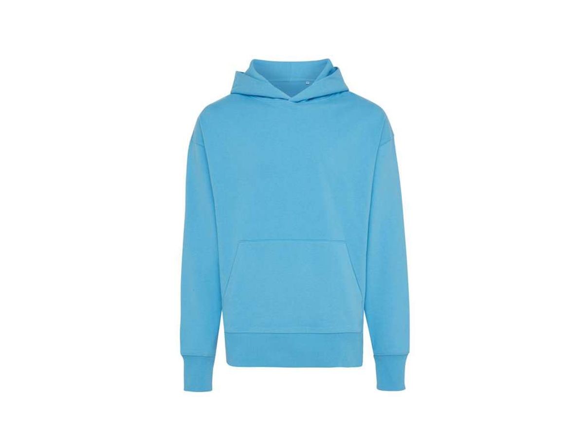 Iqoniq Yoho Afslappet Hoodie i Genanvendt Bomuld, Tranquil Blue