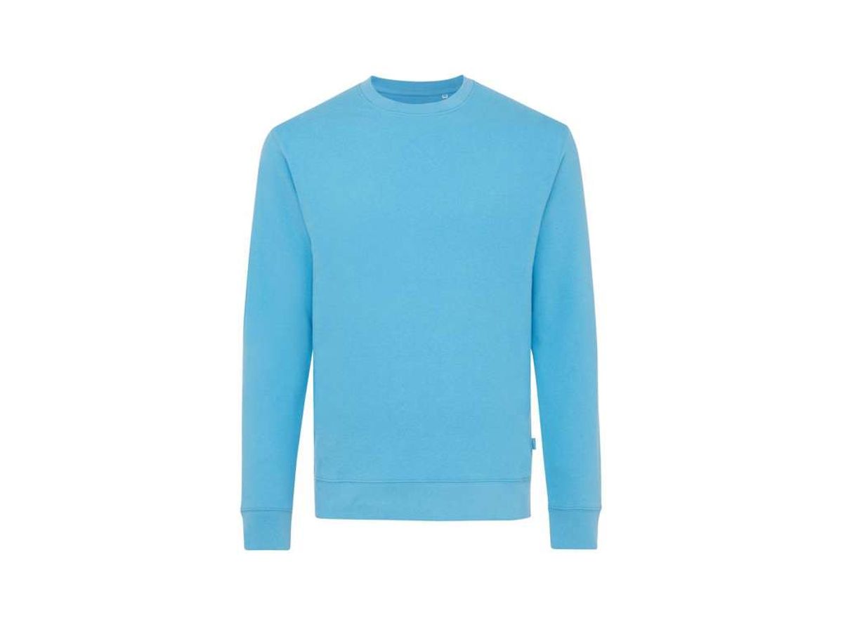 Iqoniq Zion Crew Neck Sweatshirt i Genanvendt Bomuld, Tranquil Blue