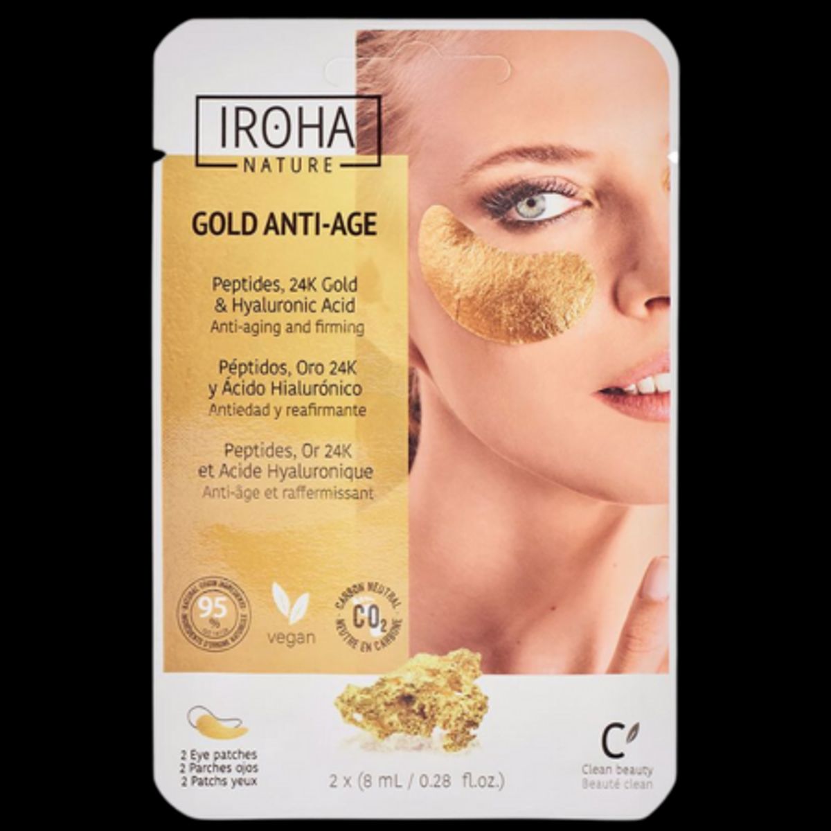 Iroha Gold Tissue Eye Patches - 2 stk