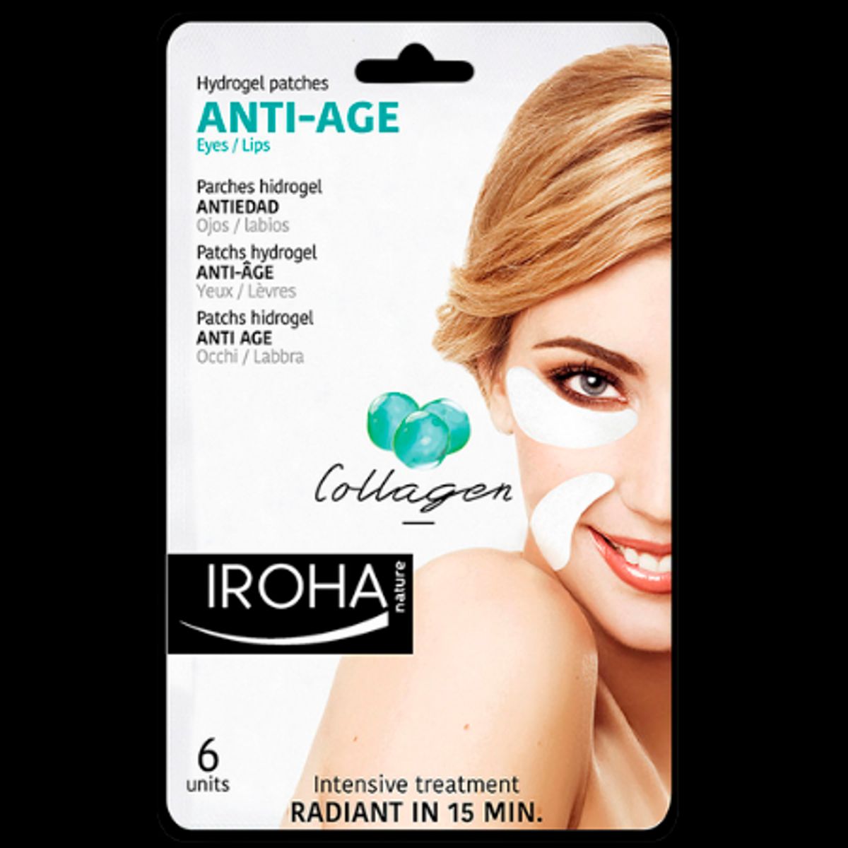 Iroha Hydrogel Anti-Age Collagen Øjenmaske - 6 stk